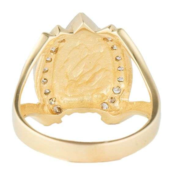 Pear Shaped Quartz and 0.50ctw Diamond Frame Split Shank Ring in 14K