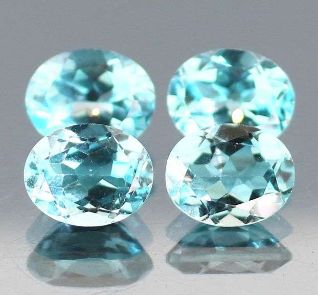 Bright 13.75ct sky blue Topaz set