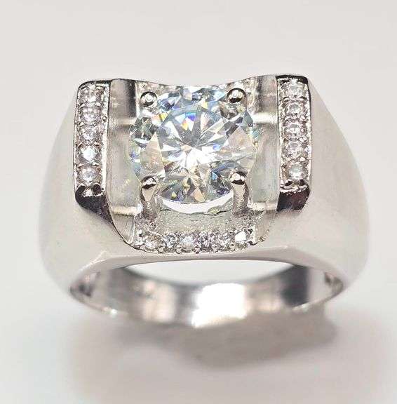 Men's 3.75 Ct White VVs1 E-F Lab Simulated Diamond Ring
