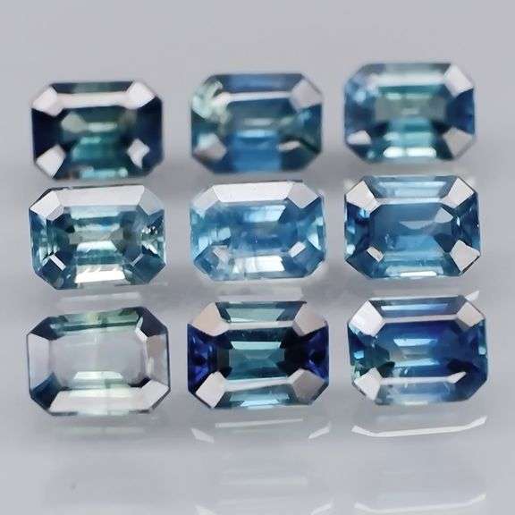 Amazing 3.09ct set of washed denim blue Sapphires!