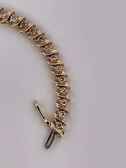 CERTIFIED BRAND NEW 14K YELLOW GOLD DIAMOND TENNIS BRACELET. 3.50 CARATS
