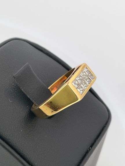 CERTIFIED MEN'S BRAND NEW 18K YELLOW GOLD RING.