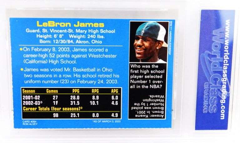 Lebron James Sports Illustrated Rookie Basketball Card, 10 Gem MT