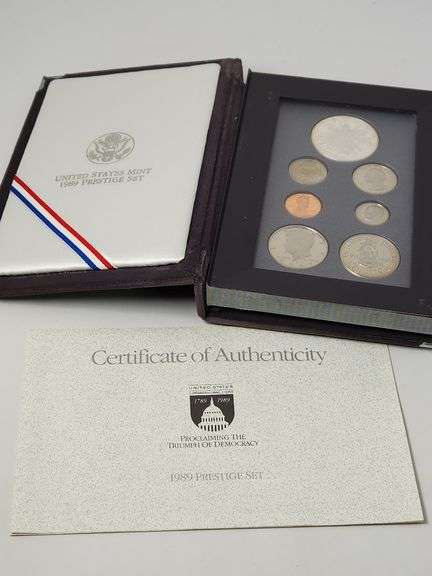 1989 S Prestige Proof Set With COA