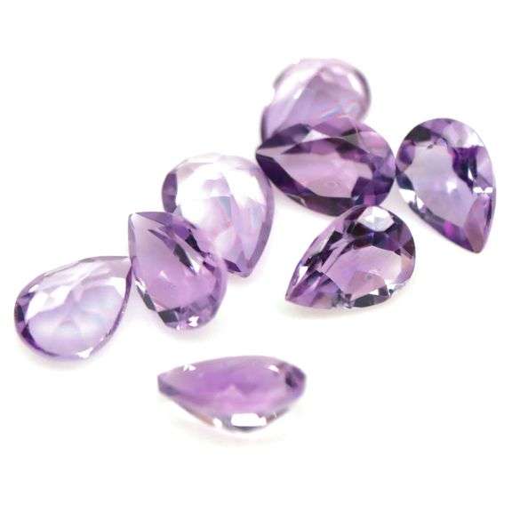 Stunning 13.68ct matched pear cut real Brazilian Amethyst set
