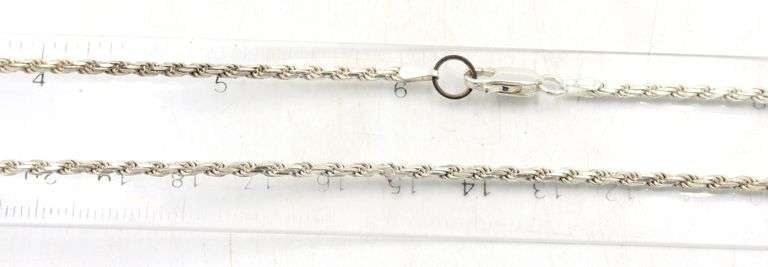 925 Sterling silver rope chain necklace