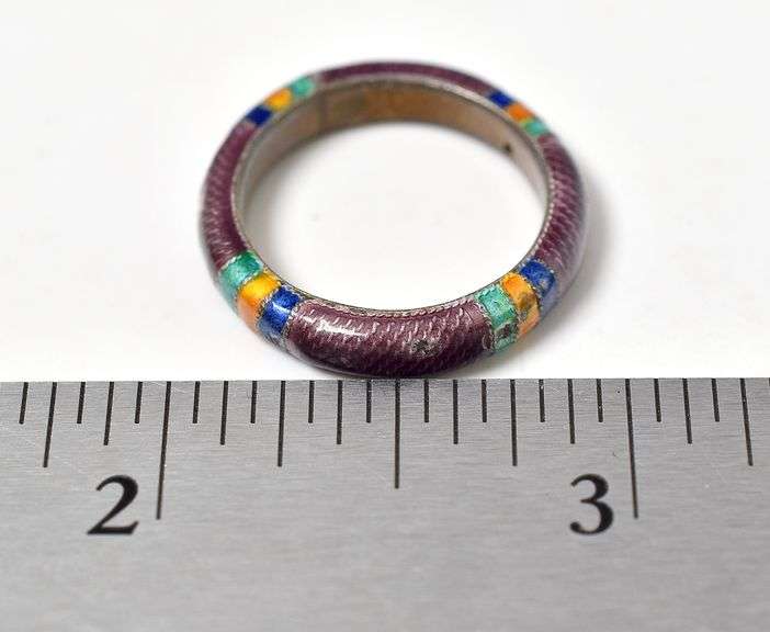 Multicolored Band Ring in Sterling Silver 2.2grams Size 6 3/4