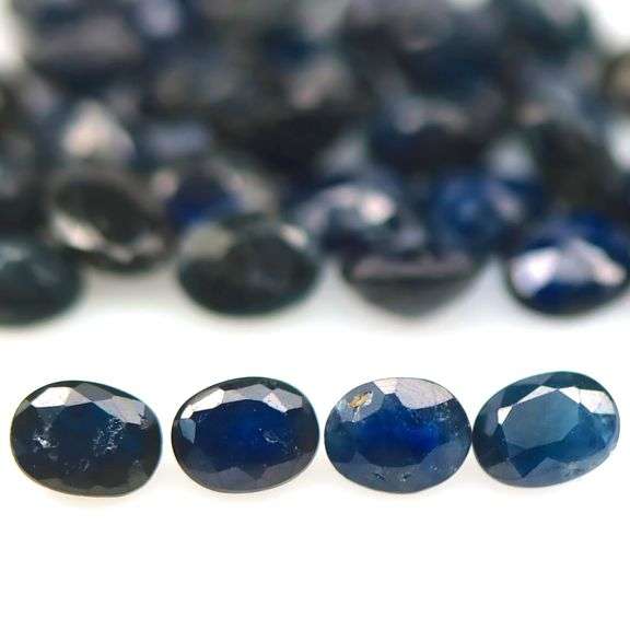 8.85ct cobalt blue Sapphire set from Madagascar