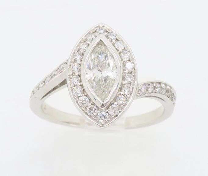 Marquise Diamond Halo Ring