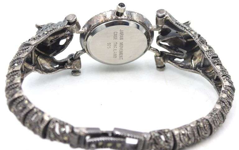 925 Sterling silver marcasite watch