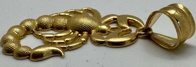 10K Yellow Gold Scorpio Pendant