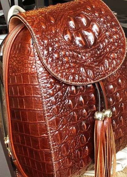 Small Crocodile Leather Backpack