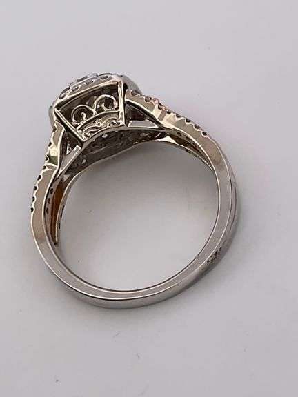 CERTIFIED 14K WHITE AND ROSE GOLD DIAMOND RING