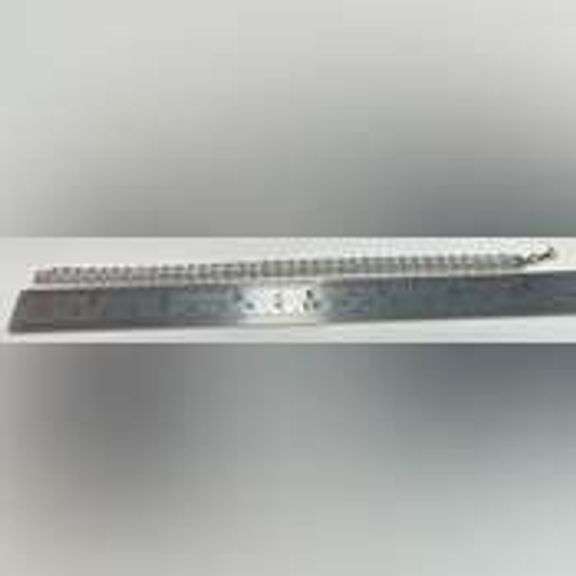 Sparkling  14 Kt White Gold Plated Sparkling Lab Princess Cut  Simulated Diamond Tennis Bracelet