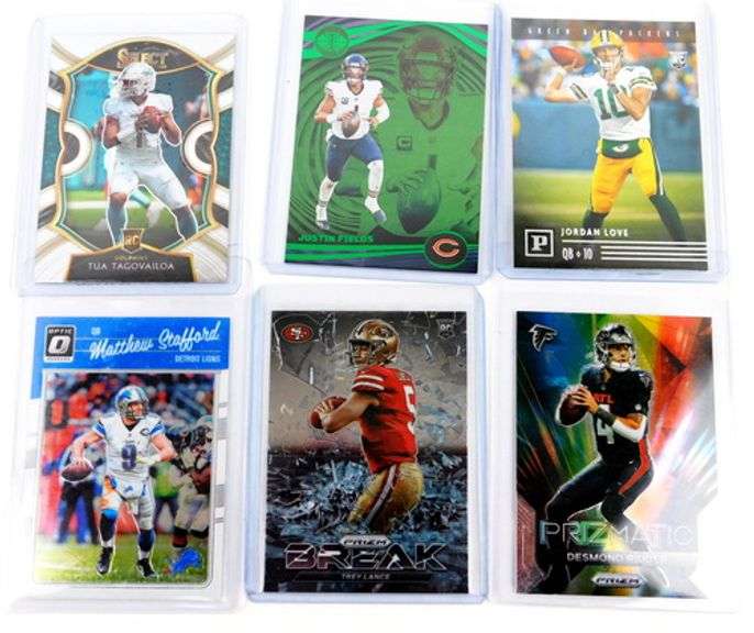 6 NFL Latest QB Football Cards with Rookies