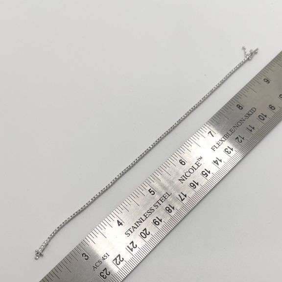 14k White Gold Diamond Bracelet