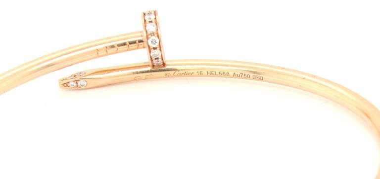 18kt Rose gold Cartier Juste Un Clou nail head bracelet
