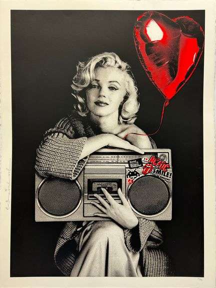 Highly Collectible Mr. Brainwash Marilyn Monroe Birthday Screenprint Signed With Thumbprint