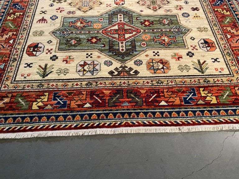Stunning Kazak Design Wool Rug 6x8