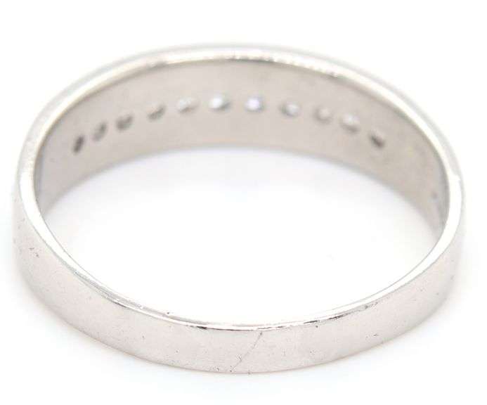 Man's Platinum Band with Channel Set Diamonds