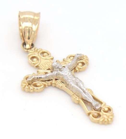 10kt Yellow gold cross pendant