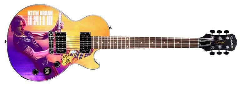Keith Urban Signed Custom Epiphone "Speed Of Now" Graphics Guitar ACOA