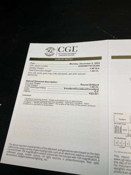 CERTIFIED BRAND NEW 14K WHITE GOLD DIAMOND RING