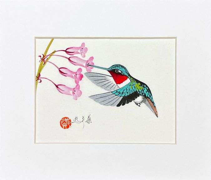 Spectacular One-Of-A-Kind Original Watercolor and Ink by Zheng