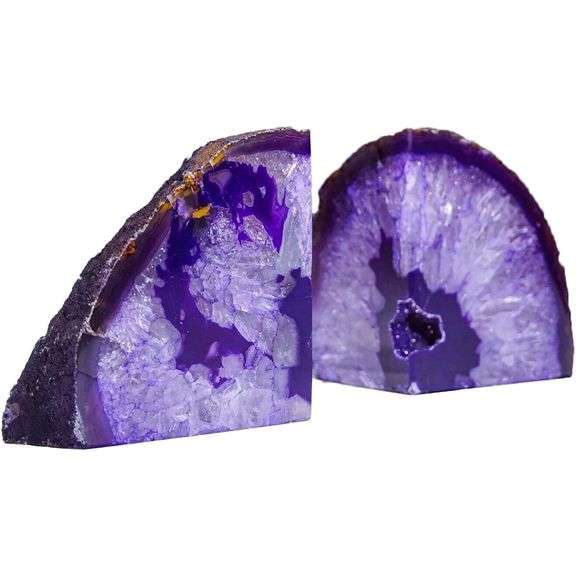 Natural Agate Bookends Stone Book Holder