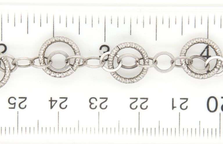 925 Sterling silver double circle link bracelet