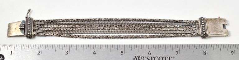 Multi Chain Bracelet in Sterling Silver 62.6grams