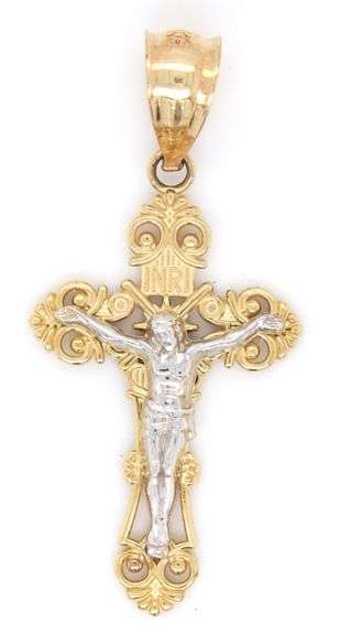 10kt Yellow gold cross pendant