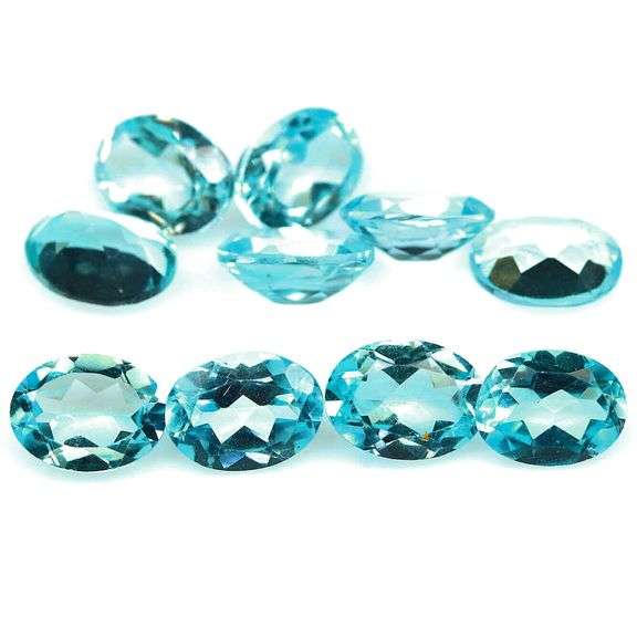 Bright 14.60ct sky blue Topaz set