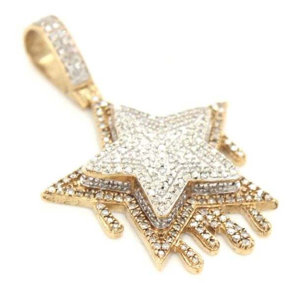 10kt Yellow gold cubic zirconia pendant