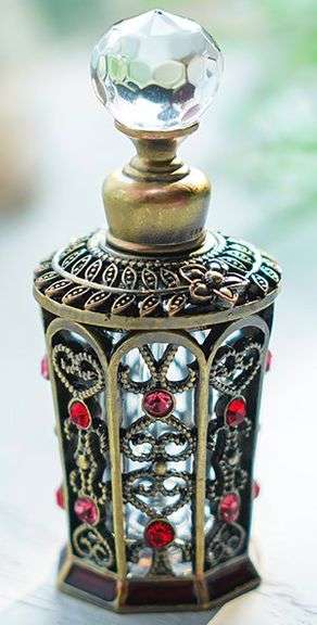 Classic Glass Perfume Bottle with Rhinestones