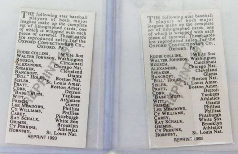 2 - 1993 Babe Ruth & Grimes Baseball Cards
