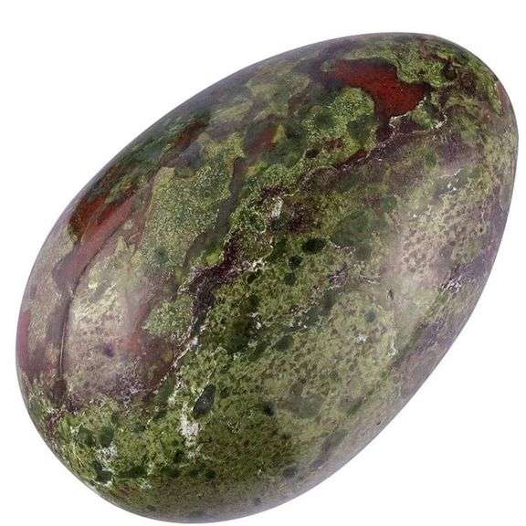 Dragon Blood Jasper Gemstone Egg with Stand