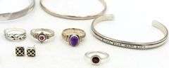Group lot of Vintage 925 sterling silver mixed jewelry