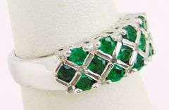 10K Emeralds & Diamonds Ring, Size 6