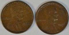 Sharp 1923-S and 1926-S Lincoln Cents in XF