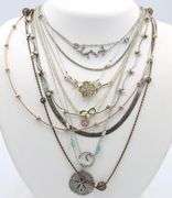 Group lot of 13 Vintage 925 sterling silver necklaces
