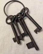 Old Cast Iron Skeleton Keys Set