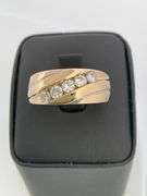 CERTIFIED BRAND NEW MEN'S 14K YELLOW AND DIAMOND RING / BAND