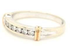 10kt White gold diamond band