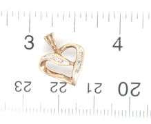 10kt White gold heart shaped diamond pendant