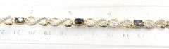 925 Sterling silver infinity link cubic zirconia bracelet