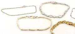 Group lot of 8 Vintage 925 sterling silver bracelets