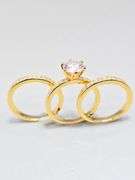 2 Ct 14 Kt Yellow Gold Plate Lab Simulated Diamond Ring