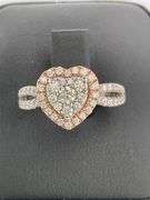 CERTIFIED 14K WHITE AND ROSE GOLD DIAMOND RING