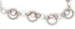 925 Sterling silver double circle link bracelet